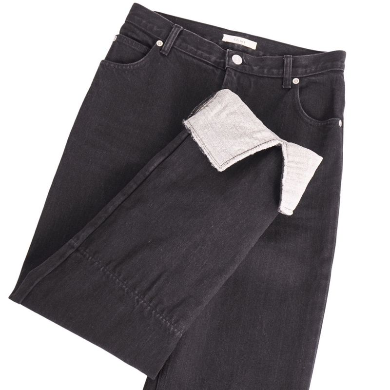 Celine Pants Phoebe Period Denim Pants Black Denim