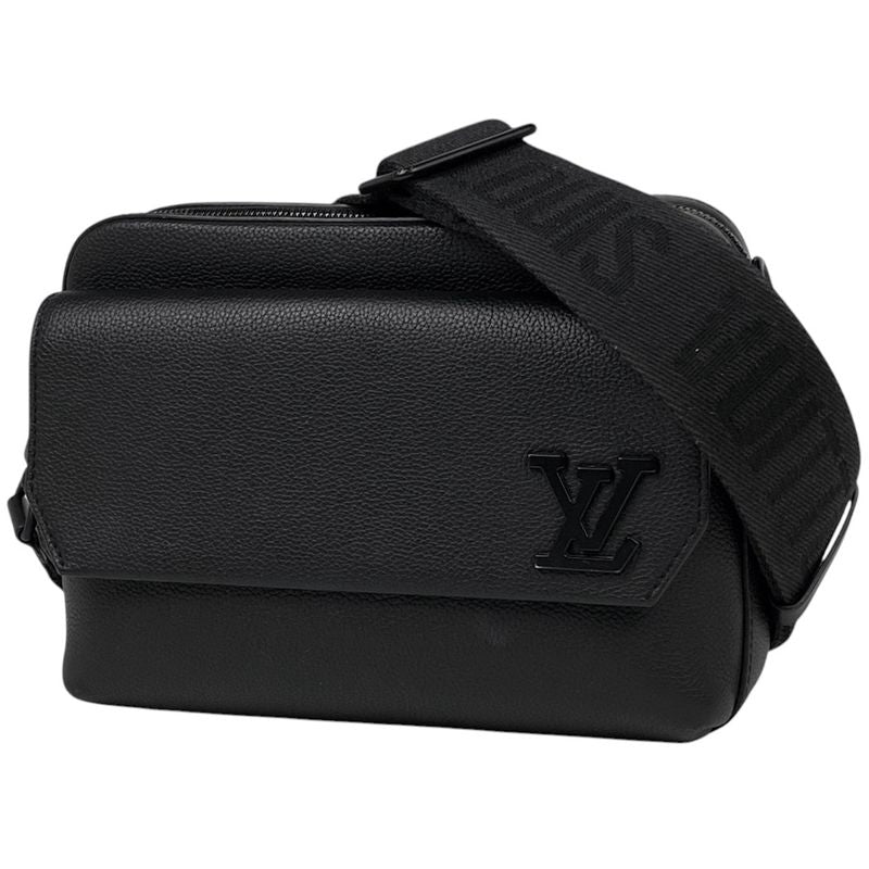 Louis Vuitton Fastline Messenger LV Aerogram Shoulder Bag Leather Noir Black