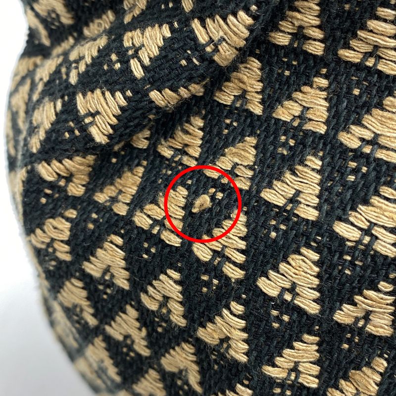 Gucci Bamboo Handbag Floral Stitching Handbag Fabric Black Multicolor 125585