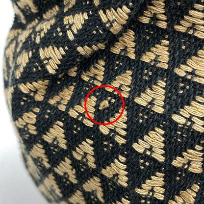 Gucci Bamboo Handbag Floral Stitching Handbag Fabric Black Multicolor 125585