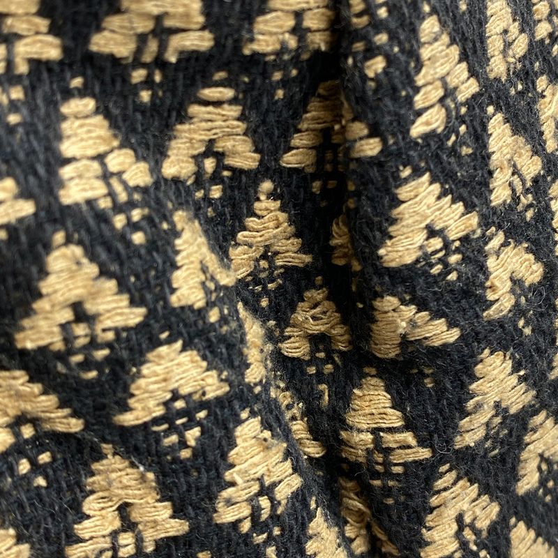 Gucci Bamboo Handbag Floral Stitching Handbag Fabric Black Multicolor 125585