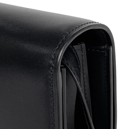 Celine Logo Shoulder Bag Classic Box Shoulder Bag Leather Black Women