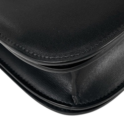 Celine Logo Shoulder Bag Classic Box Shoulder Bag Leather Black Women
