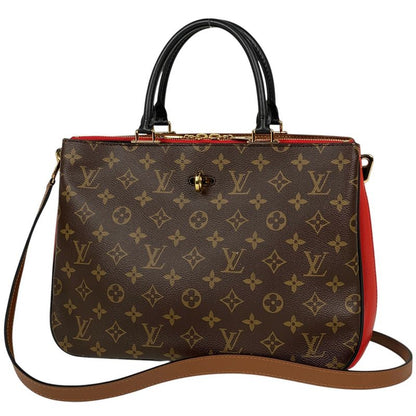 Louis Vuitton Millefeuille 2WAY Shoulder Bag Handbag Monogram Brown Red M44254