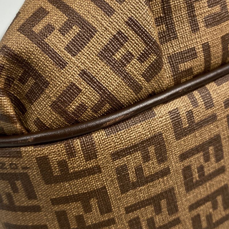 Fendi Zucchino Tote Bag Shoulder Bag Tote Canvas Brown 8br661 Women