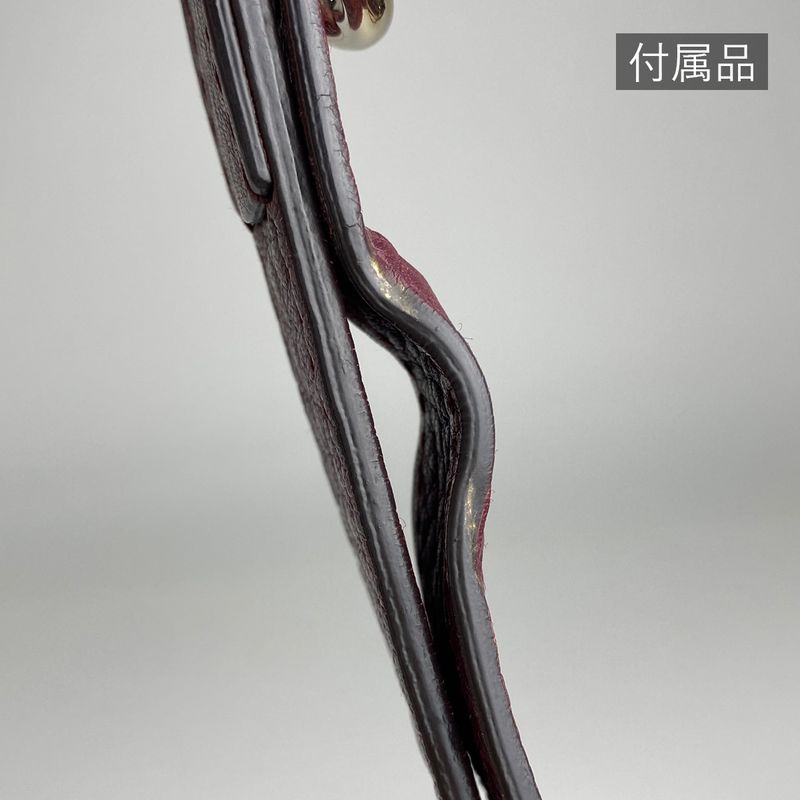 Gucci Bamboo Shopper Medium Handbag 2WAY Shoulder Bag Handbag Leather Bordeaux