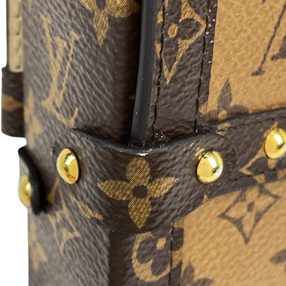 Louis Vuitton Pochette Trunk Vertical Shoulder Bag Monogram Reverse Brown