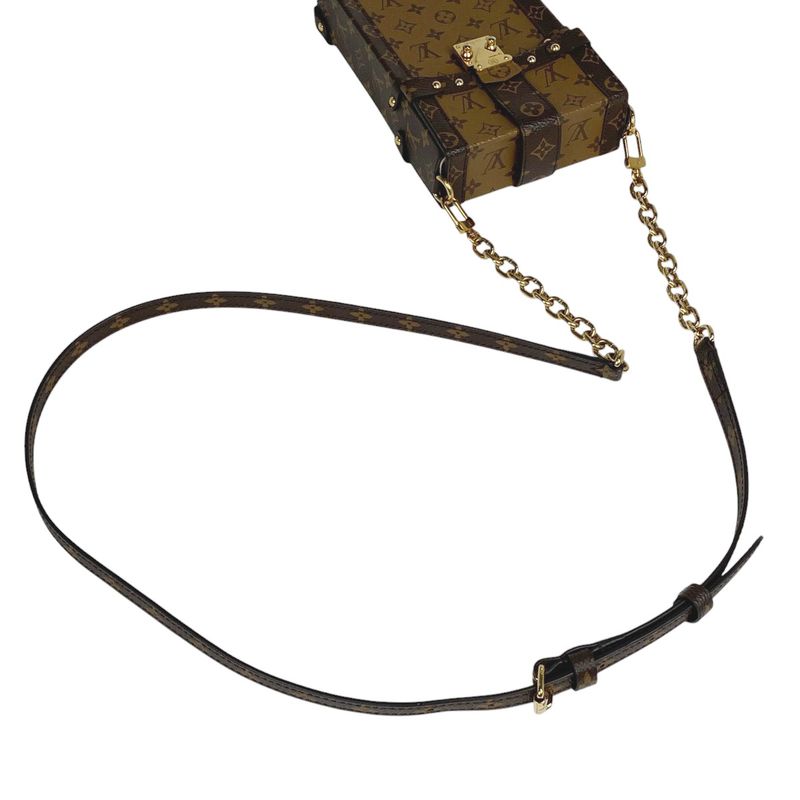 Louis Vuitton Pochette Trunk Vertical Shoulder Bag Monogram Reverse Brown