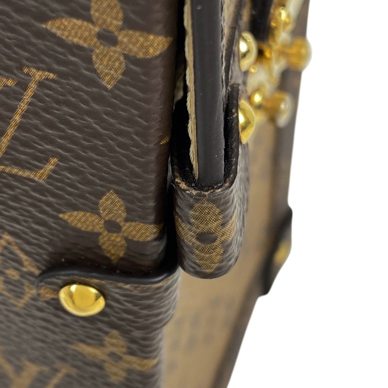 Louis Vuitton Pochette Trunk Vertical Shoulder Bag Monogram Reverse Brown