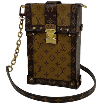 Louis Vuitton Pochette Trunk Vertical Shoulder Bag Monogram Reverse Brown