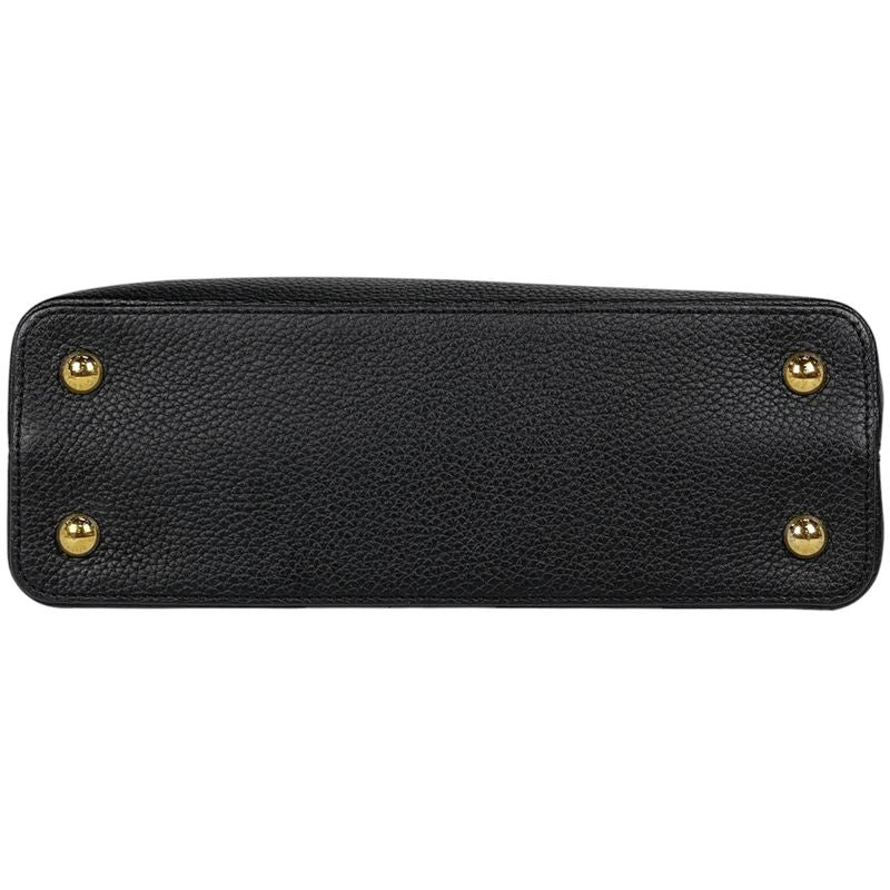 Louis Vuitton Capucines MM 2WAY Shoulder Bag Handbag Taurillon Noir Black