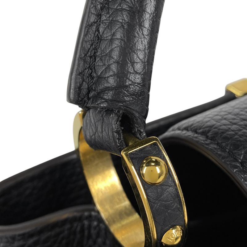 Louis Vuitton Capucines MM 2WAY Shoulder Bag Handbag Taurillon Noir Black