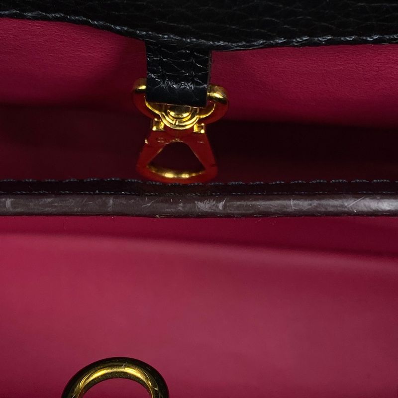 Louis Vuitton Capucines MM 2WAY Shoulder Bag Handbag Taurillon Noir Black
