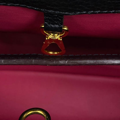 Louis Vuitton Capucines MM 2WAY Shoulder Bag Handbag Taurillon Noir Black