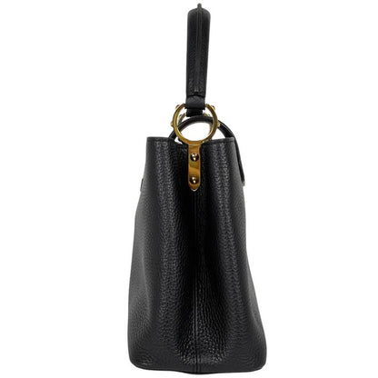 Louis Vuitton Capucines MM 2WAY Shoulder Bag Handbag Taurillon Noir Black