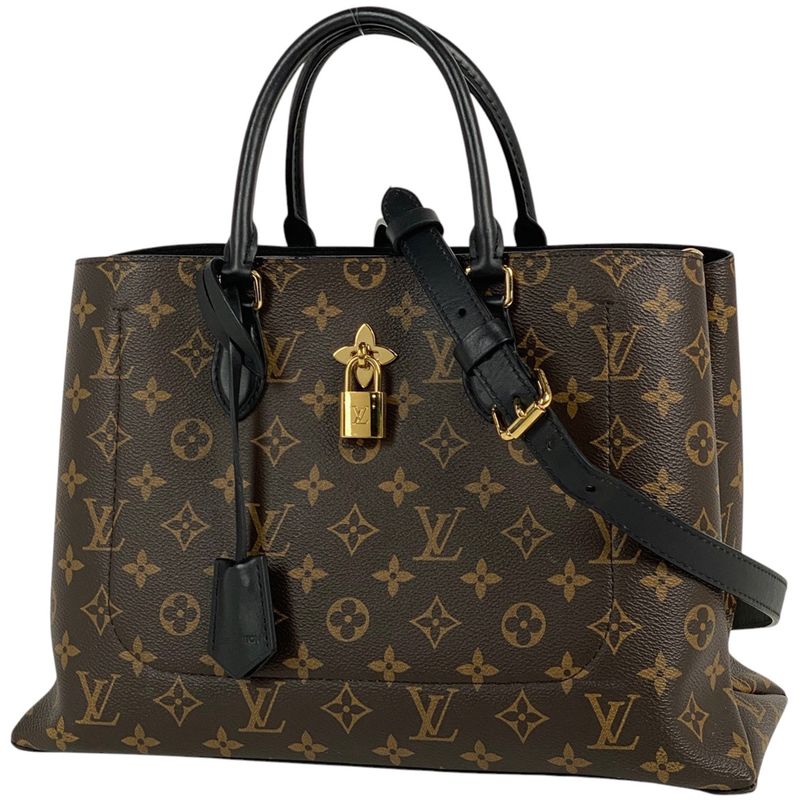 Louis Vuitton Flower Tote 2WAY Shoulder Bag Handbag Tote Bag Monogram Brown