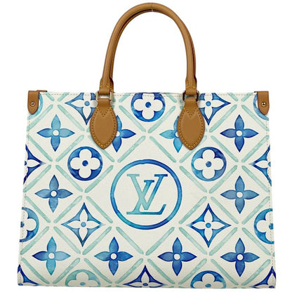 Louis Vuitton On The Go MM 2WAY Shoulder Bag Monogram Tile Tote Bag Monogram