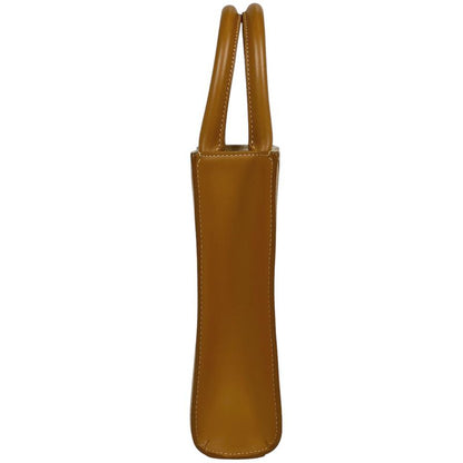 Celine Mini Vertical Cabas 2WAY Shoulder Bag Logo Tote Canvas Ivory Brown Women