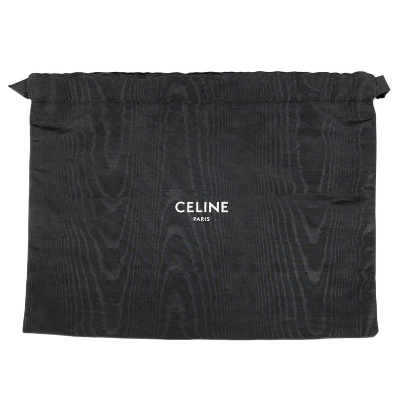 Celine Mini Vertical Cabas 2WAY Shoulder Bag Logo Tote Canvas Ivory Brown Women