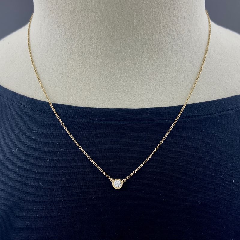 Tiffany & Co Tiffany & Co By-the-yard Necklace YG Yellow Gold Pendant Diamond