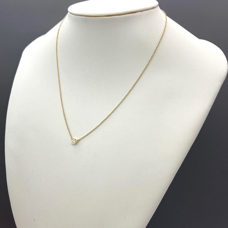 Tiffany & Co Tiffany & Co By-the-yard Necklace YG Yellow Gold Pendant Diamond