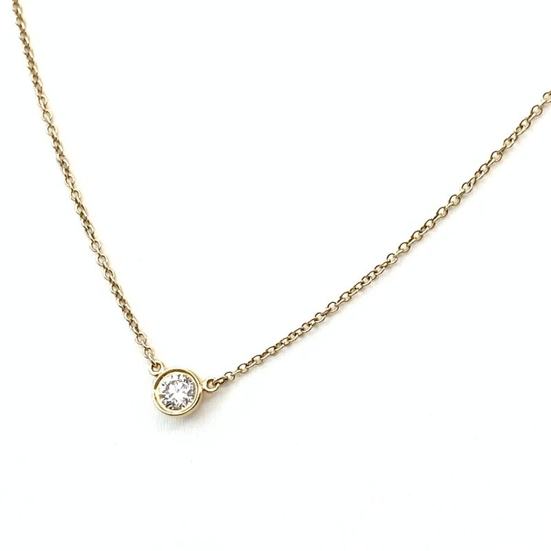 Tiffany & Co Tiffany & Co By-the-yard Necklace YG Yellow Gold Pendant Diamond
