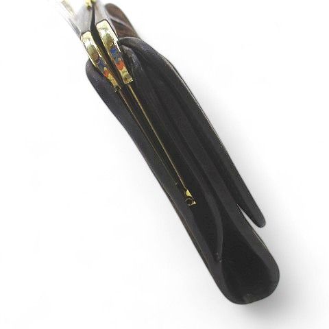 Celine Gusset Long Wallet 3 Fold Gold Hardware Brown Suede Made In Italy