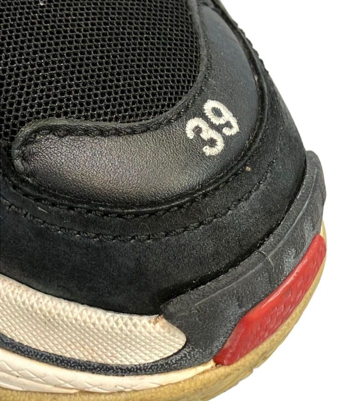 Balenciaga Low Cut Sneakers Thick Sole Triple S 524037 Men's SIZE 26.0 (M)