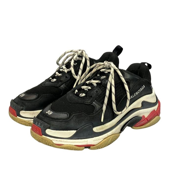 Balenciaga Low Cut Sneakers Thick Sole Triple S 524037 Men's SIZE 26.0 (M)