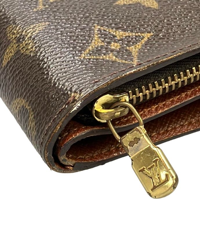 Louis Vuitton Bifold Wallet Monogram Compact Zip M61667 Ladies Men Louis Vuitton