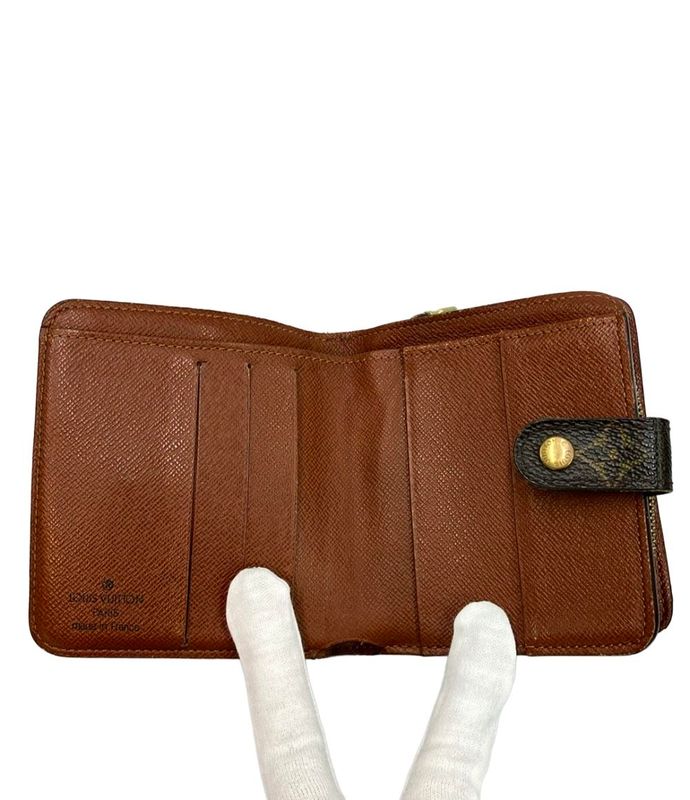 Louis Vuitton Bifold Wallet Monogram Compact Zip M61667 Ladies Men Louis Vuitton