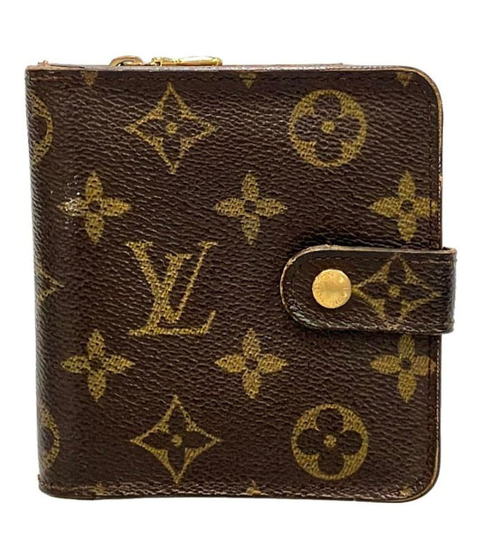 Louis Vuitton Bifold Wallet Monogram Compact Zip M61667 Ladies Men Louis Vuitton