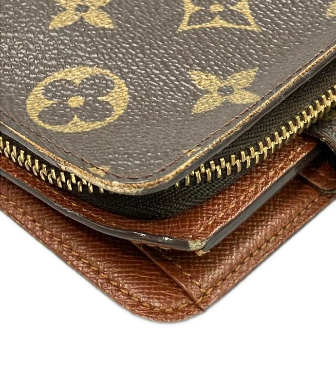 Louis Vuitton Bifold Wallet Monogram Compact Zip M61667 Ladies Men Louis Vuitton
