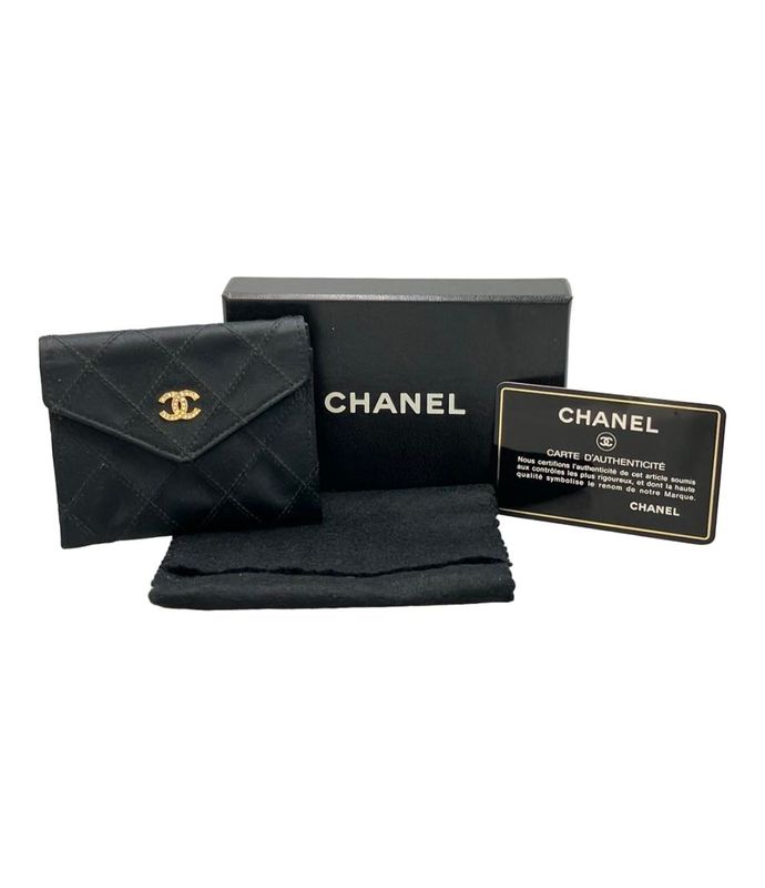 Chanel Coin Case Gold Hardware Bicolore Women's Chanel