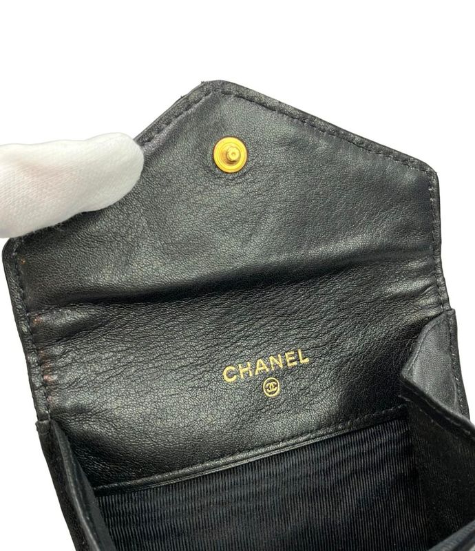 Chanel Coin Case Gold Hardware Bicolore Women's Chanel