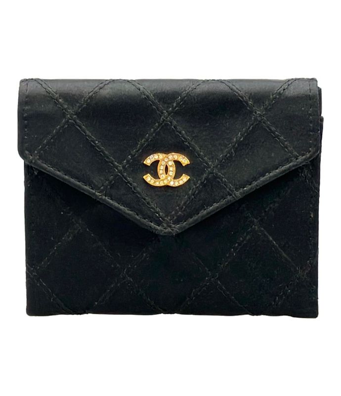 Chanel Coin Case Gold Hardware Bicolore Women's Chanel