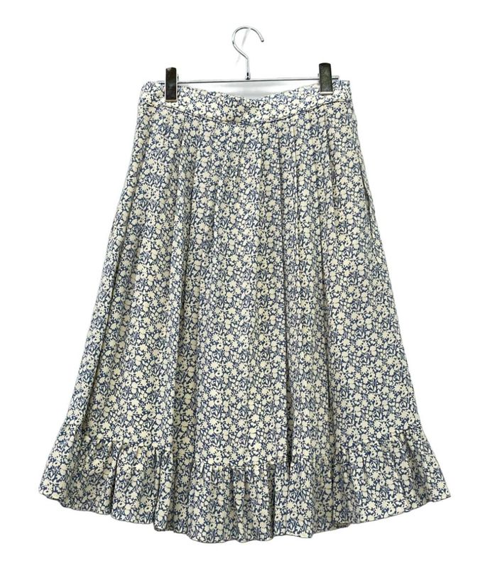 Celine Flared Skirt Floral Silk 2j264757l Women's SIZE 40 (L) Celine