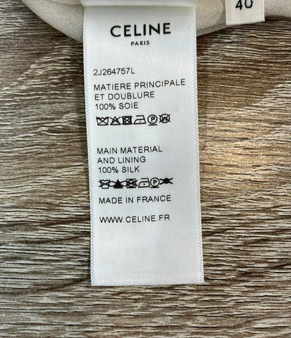 Celine Flared Skirt Floral Silk 2j264757l Women's SIZE 40 (L) Celine