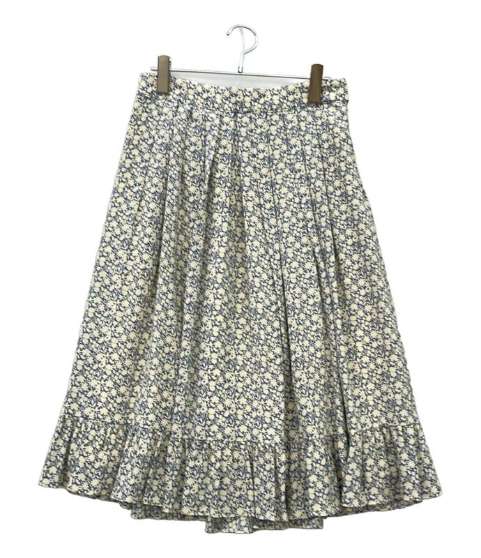 Celine Flared Skirt Floral Silk 2j264757l Women's SIZE 40 (L) Celine