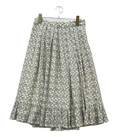 Celine Flared Skirt Floral Silk 2j264757l Women's SIZE 40 (L) Celine