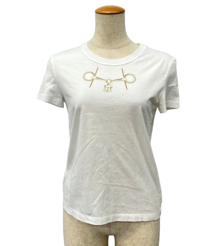 Hermes Paris Short Sleeve T-Shirt 4h4643da Womens Size 34 (S) Hermes Paris