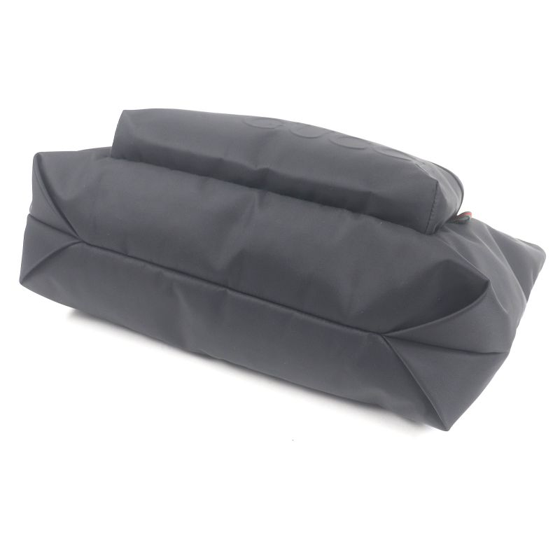 Gucci 802172 Nylon Sherry Line Webline Large Logo Tote Bag Black Storage With