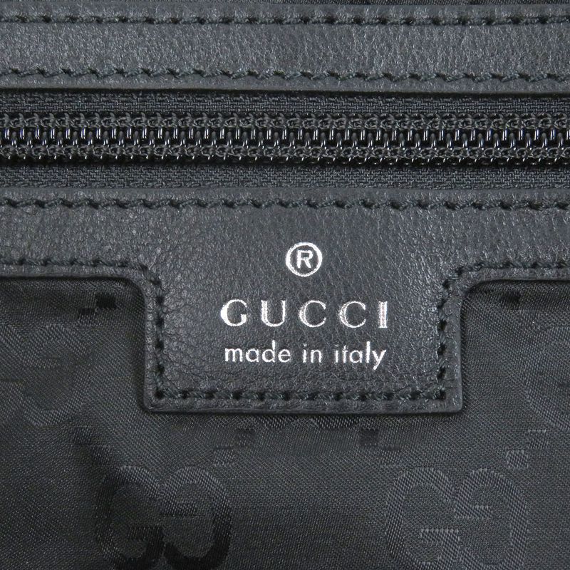 Gucci 802172 Nylon Sherry Line Webline Large Logo Tote Bag Black Storage With