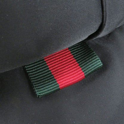 Gucci 802172 Nylon Sherry Line Webline Large Logo Tote Bag Black Storage With