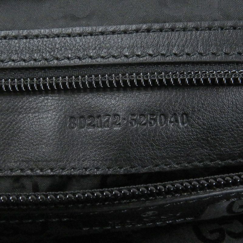 Gucci 802172 Nylon Sherry Line Webline Large Logo Tote Bag Black Storage With