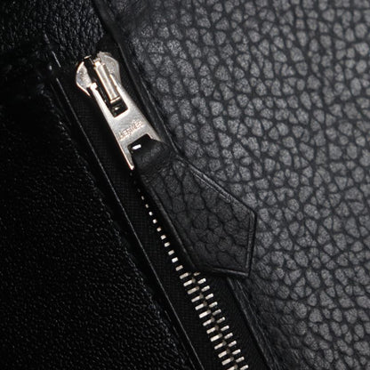 Hermes Kelly Depeche 36 Vaux Gallop De Hermes Silver Hardware Briefcase Black
