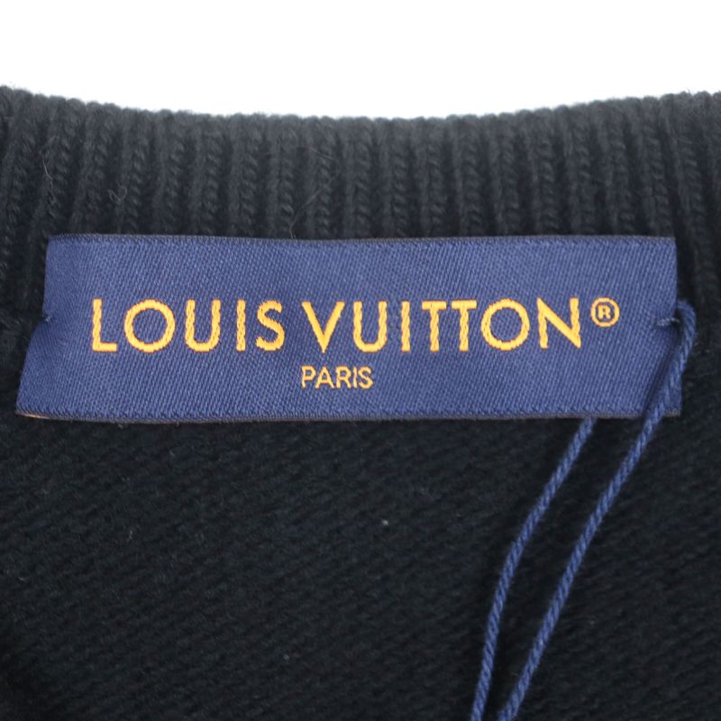  Louis Vuitton 24SS 100% Wool LV Logo Embroidery Merino Crew Neck Pullover