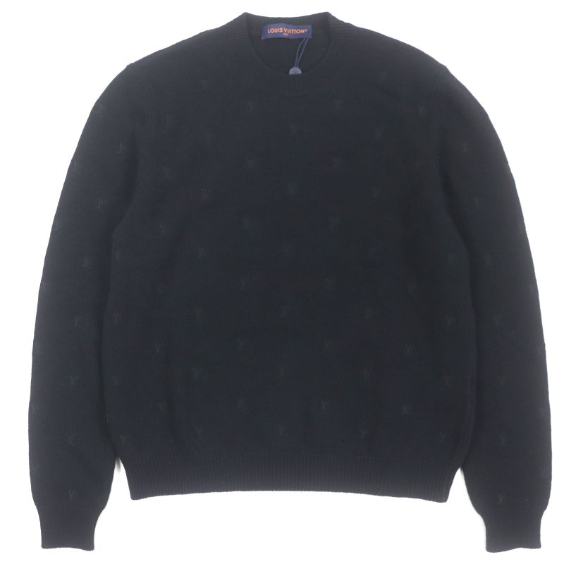  Louis Vuitton 24SS 100% Wool LV Logo Embroidery Merino Crew Neck Pullover