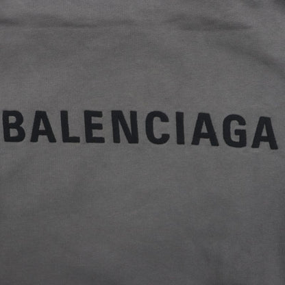 Balenciaga 23AW 600583 100% Cotton 100% Logo Embroidery Pullover Hoodie Gray S