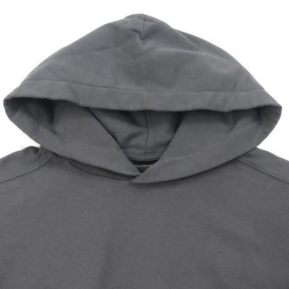 Balenciaga 23AW 600583 100% Cotton 100% Logo Embroidery Pullover Hoodie Gray S